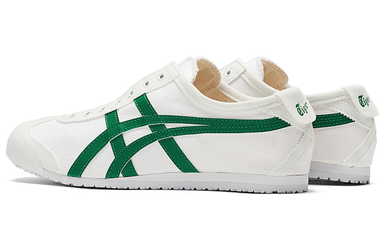Lookbook Onitsuka Tiger鬼冢虎 MEXICO 66 無鞋帶復古慢跑鞋 男女同款 白綠
