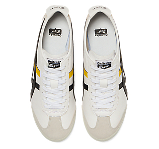 Sizing Onitsuka Tiger MEXICO 66 PUTIH/KUNING BUNGA MATAHARI 1183C102-108