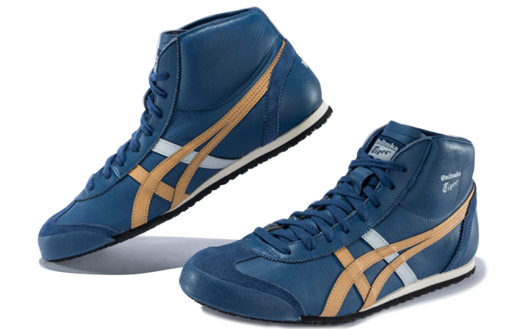 Shop Onitsuka Tiger Mexico Mid Runner 'Biru Tua Emas' HL328-400