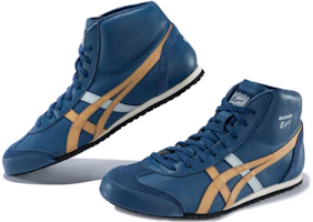 Shop Onitsuka Tiger鬼塚虎墨西哥中帮 跑步鞋 男女同款 藍金