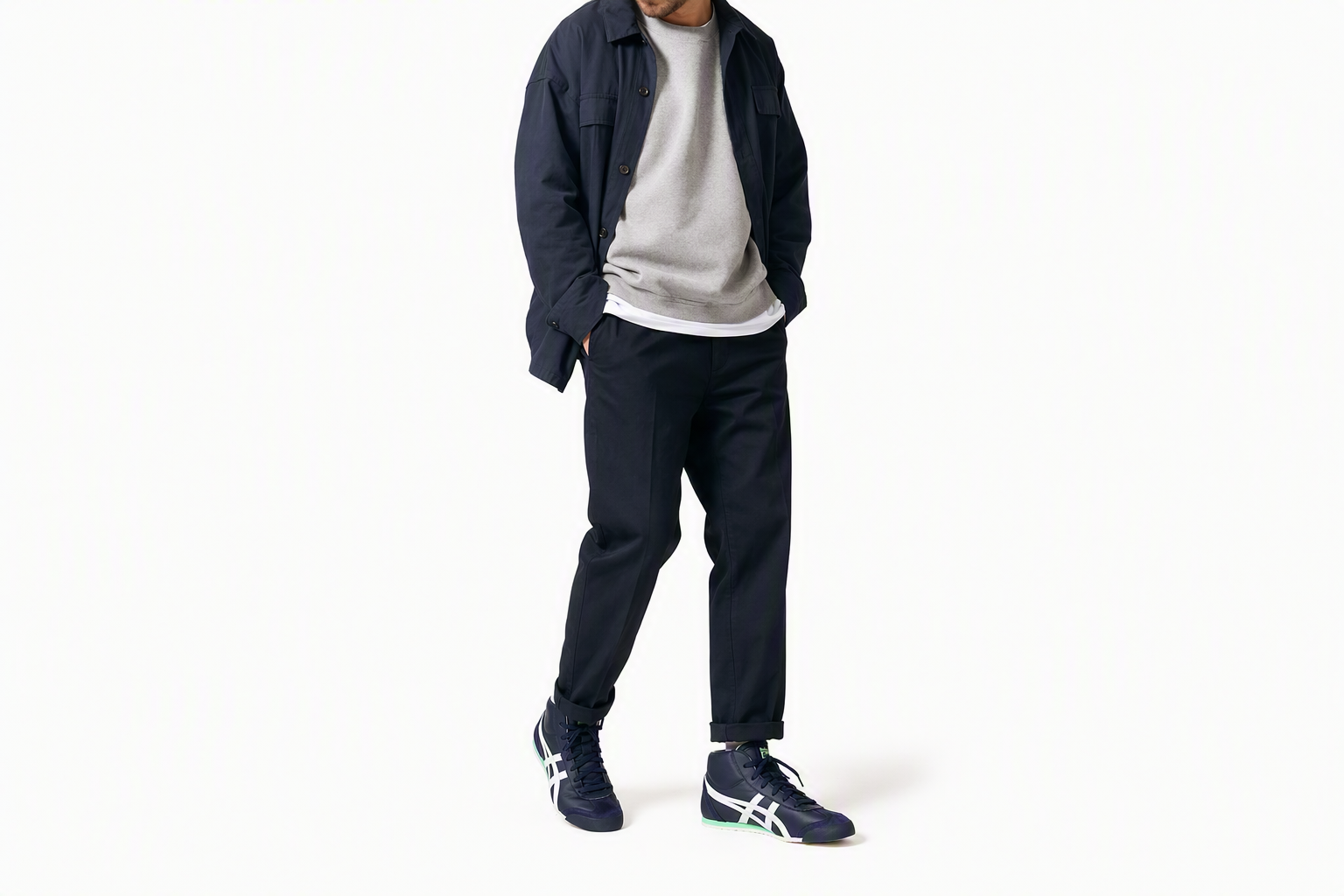 Order Onitsuka Tiger 鬼塚虎 墨西哥中帮休闲鞋 男女同款 深藍