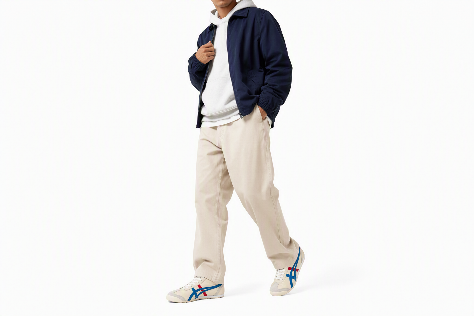 Order Onitsuka Tiger鬼塚虎 Mexico Mid Runner 防滑耐磨 中筒 休閒鞋 男女同款 白色