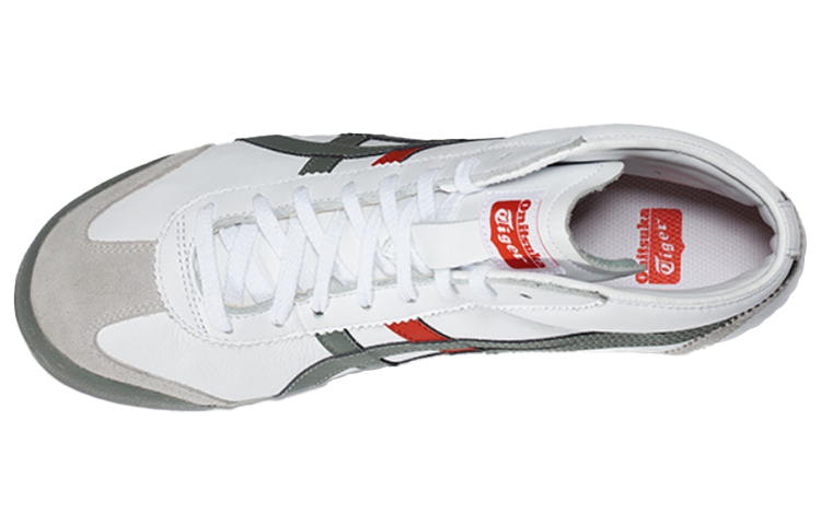 Shop Onitsuka Tiger Mexico Mid Runner 休閒舒適運動鞋 男女同款 白綠色