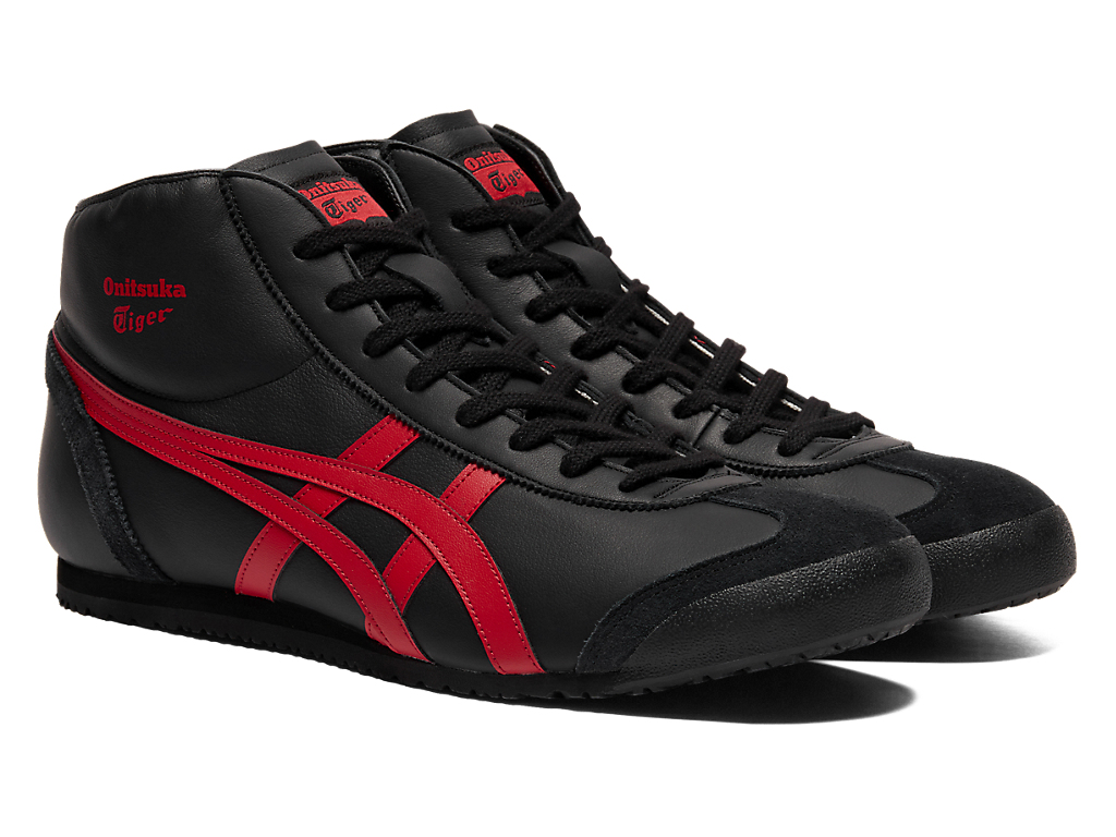 Order Onitsuka Tiger MEXICO Mid Runner HITAM/MERAH KLASIK 1183B577-001