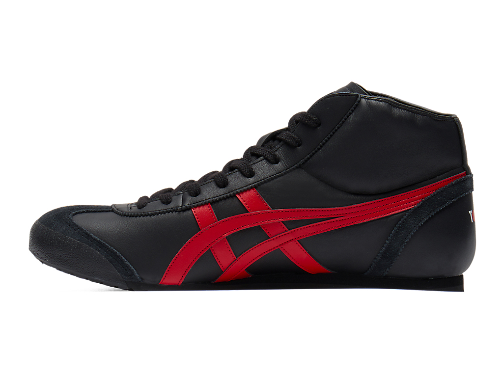 Lookbook Onitsuka Tiger MEXICO Mid Runner HITAM/MERAH KLASIK 1183B577-001