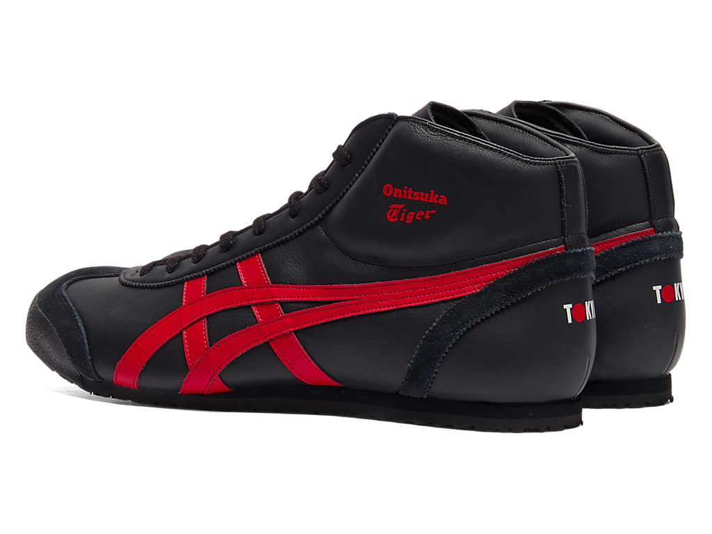 Shop Onitsuka Tiger MEXICO Mid Runner HITAM/MERAH KLASIK 1183B577-001