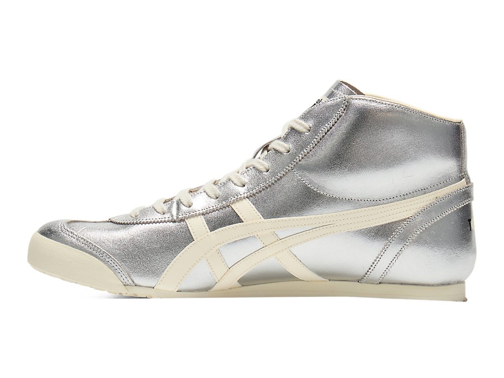 Shop 鬼塚虎 MEXICO Mid Runner 銀色/奶油色 1183B577-020