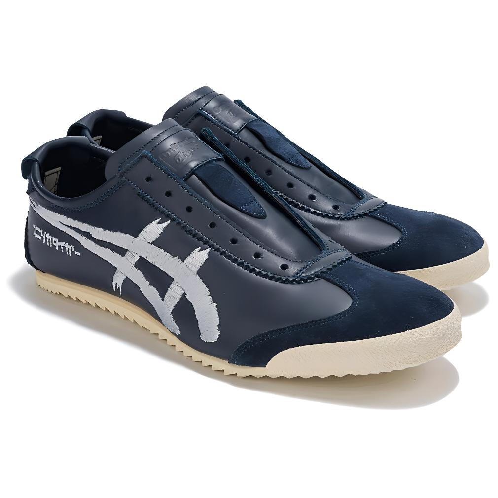 Order Onitsuka Tiger鬼塚虎 Mexico Slip-on Deluxe 舒適 輕便 低筒 慢跑鞋 男款 深藍色