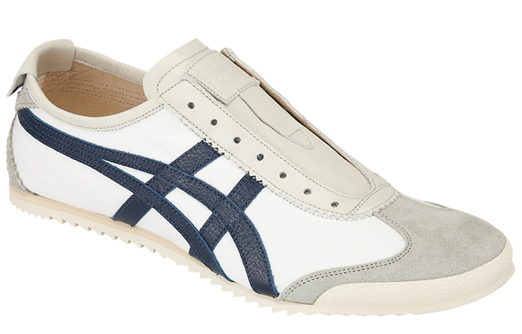 Order Onitsuka Tiger鬼冢虎 墨西哥便鞋 高級版 舒適 耐磨 低筒 跑步鞋 男款 白灰藍