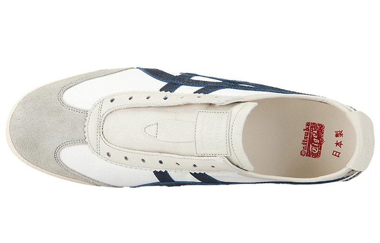 Lookbook Onitsuka Tiger鬼冢虎 墨西哥便鞋 高級版 舒適 耐磨 低筒 跑步鞋 男款 白灰藍