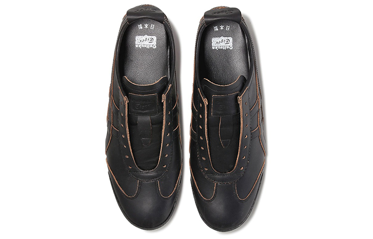 Lookbook Onitsuka Tiger鬼塚虎 Mexico Slip-on Deluxe 舒適 輕便 低筒 慢跑鞋 男款 黑棕色