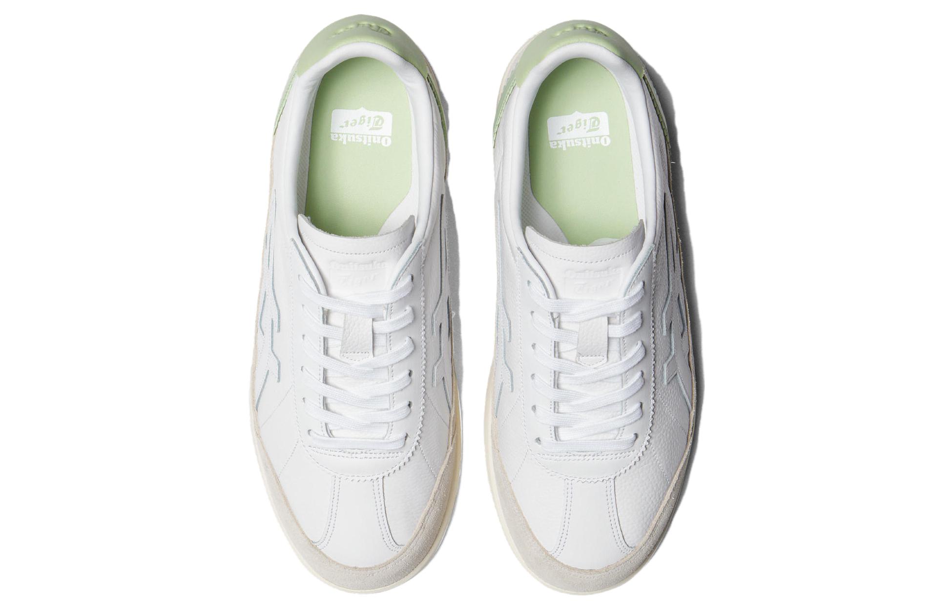 Lookbook 鬼塚虎 牛皮 圓頭繫帶 低幫 生活休閒鞋 男女同款 白