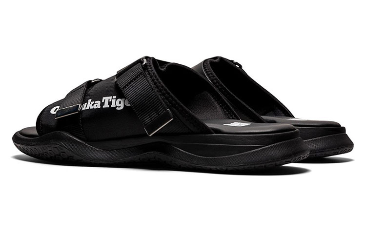 Shop 鬼塚虎 Ohbori 滑扣 潮流百搭運動涼鞋 黑