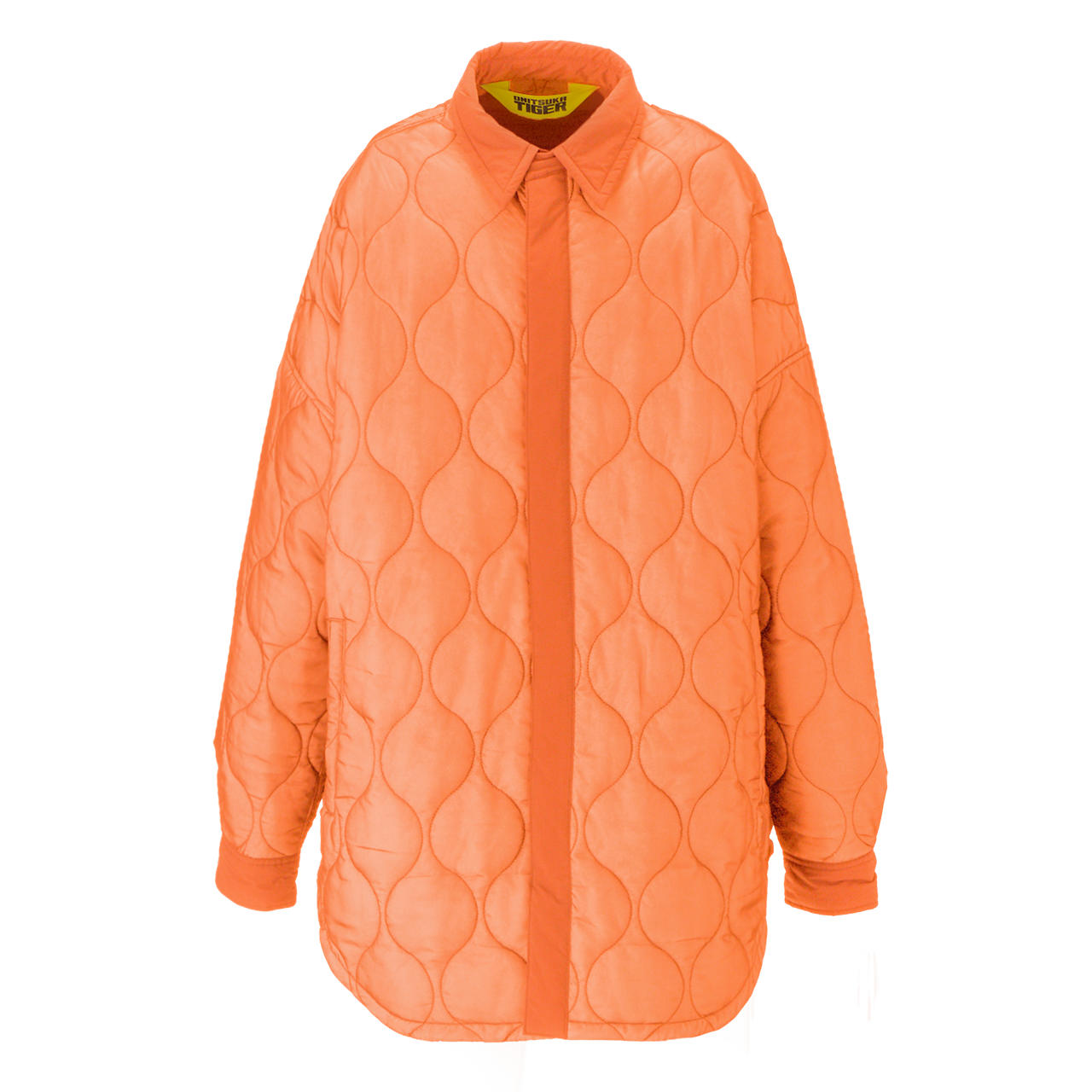 Onitsuka Tiger Padded Shirt Orange Relaxed Fit Long Sleeve Jacket 2181A825-600