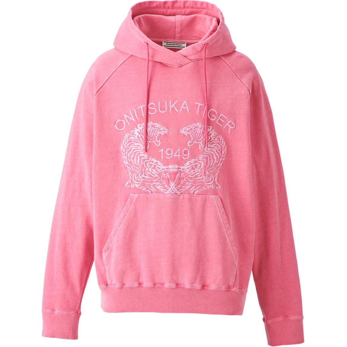 Onitsuka Tiger Pink Hoodie with Raglan Sleeves - Unisex Style 2183B170-700