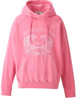 Onitsuka Tiger Pink Hoodie with Raglan Sleeves - Unisex Style 2183B170-700 Onitsuka Tiger Pink Hoodie with Raglan Sleeves - Unisex Style 2183B170-700