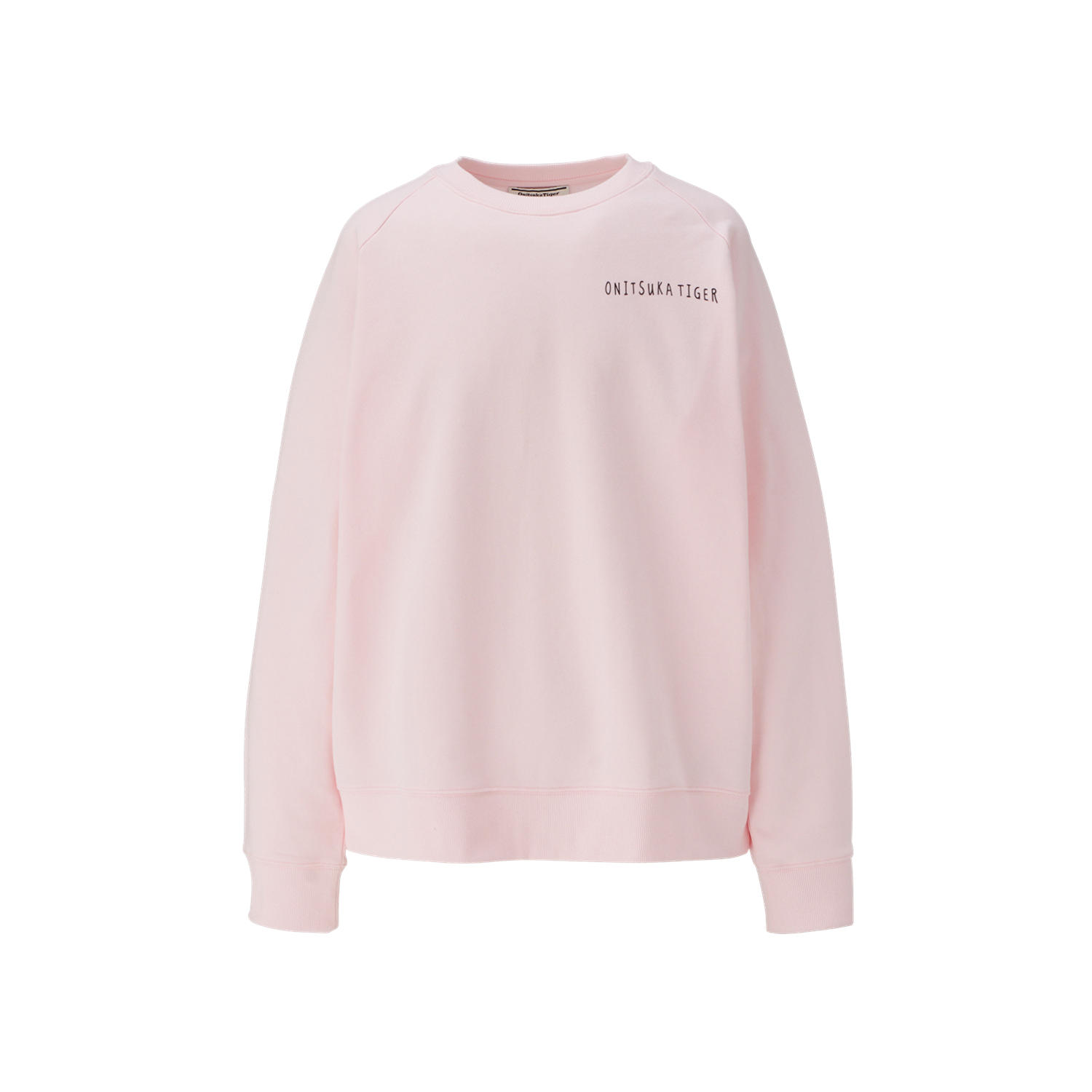 Onitsuka Tiger Pink Logo Print Embroidered Graphic Casual Crewneck Sweatshirt Unisex 2183B182-700