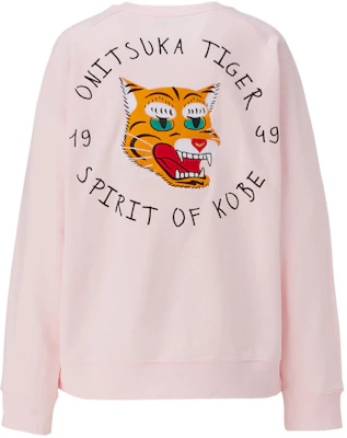 Onitsuka Tiger Crewneck Sweatshirt Unisex Pink Graphic Logo Embroider Casual. 2183B182-700 Lookbook Onitsuka Tiger Crewneck Sweatshirt Unisex Pink Graphic Logo Embroider Casual. 2183B182-700