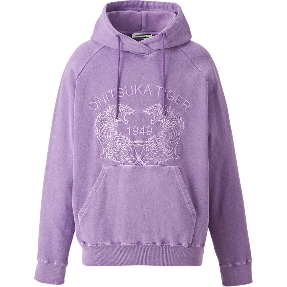 Onitsuka Tiger Purple Hoodie Unisex Raglan with Logo Design 2183B170-400