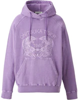 Onitsuka Tiger Purple Hoodie Unisex Raglan with Logo Design 2183B170-400 Onitsuka Tiger Purple Hoodie Unisex Raglan with Logo Design 2183B170-400