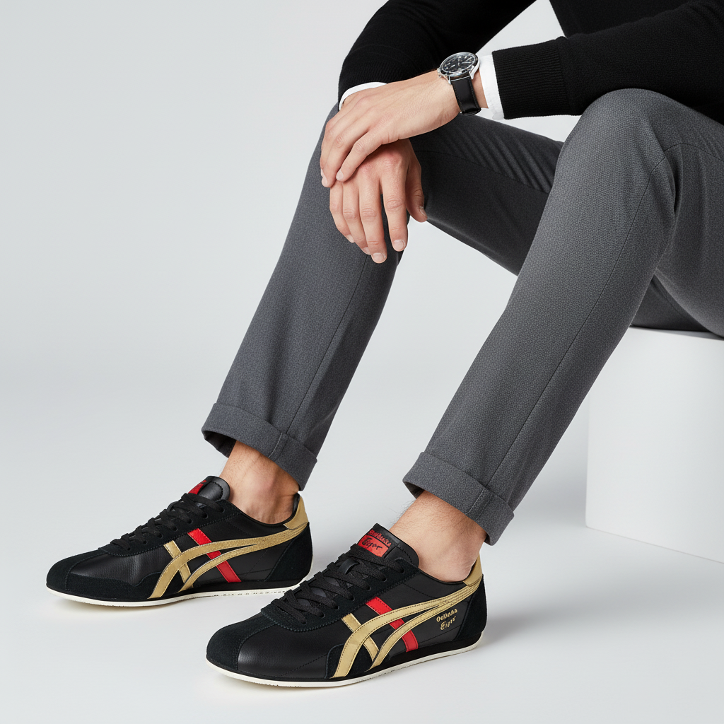 Order Onitsuka Tiger Runspark 'Hitam Emas Merah' 1183B480-001