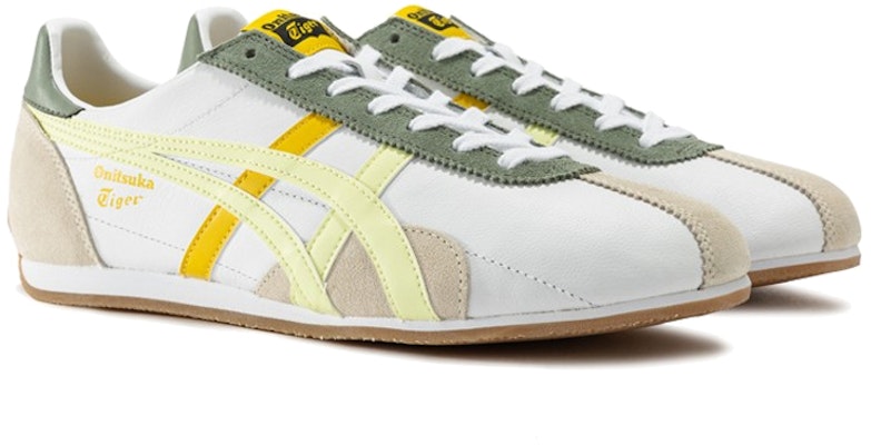 Onitsuka Tiger Runspark Shoes 'White Olive Green Yellow' 1183B480-102 Lookbook Onitsuka Tiger Runspark Shoes 'White Olive Green Yellow' 1183B480-102