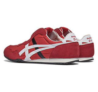 Shop 鬼塚虎 SERRANO 经典懒人鞋 红/白 1183C615-600