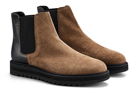 鬼塚虎側鬆緊帶高筒靴 '米色黑色' 1181A171-250 Order 鬼塚虎側鬆緊帶高筒靴 '米色黑色' 1181A171-250