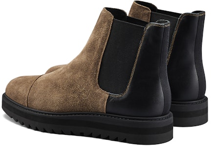 鬼塚虎側鬆緊帶高筒靴 '米色黑色' 1181A171-250 Shop 鬼塚虎側鬆緊帶高筒靴 '米色黑色' 1181A171-250