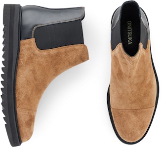 鬼塚虎側鬆緊帶高筒靴 '米色黑色' 1181A171-250 Cheap 鬼塚虎側鬆緊帶高筒靴 '米色黑色' 1181A171-250