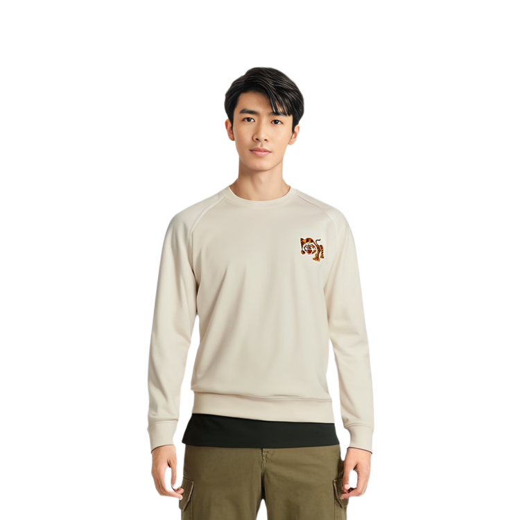 Details for Sudadera Beige de Manga Larga Unisex Retro Onitsuka Tiger SS24. 2183B183-250