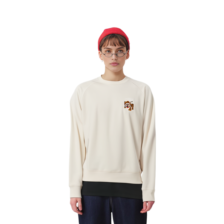 Sizing Sudadera Beige de Manga Larga Unisex Retro Onitsuka Tiger SS24. 2183B183-250