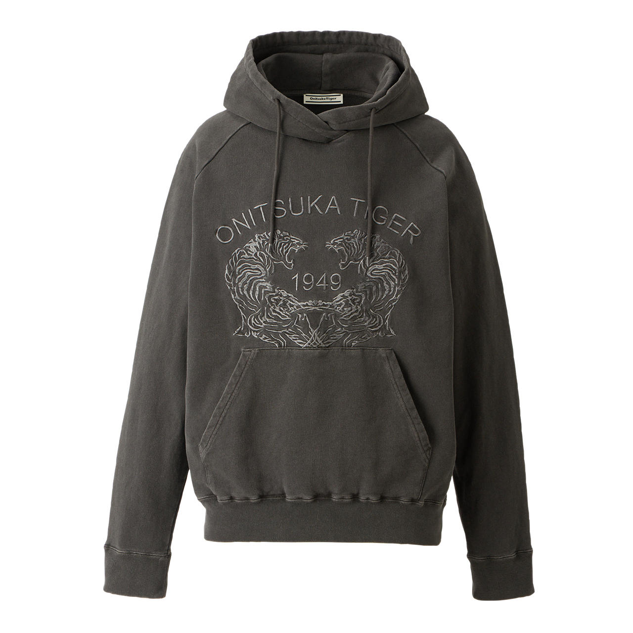 Onitsuka Tiger Sweat Hoodie Black Unisex Casual Pullover Letter Design 2183B170-001