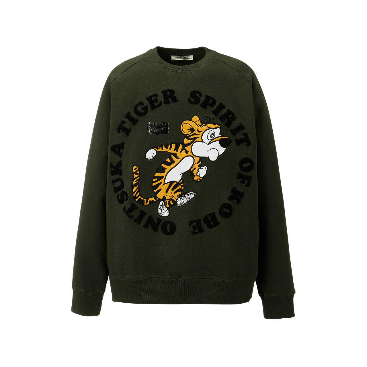 Onitsuka Tiger Sweat Sweat Top Unisex Brown Crewneck Pullover Sweater 2183B059-300