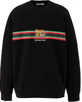 Onitsuka Tiger Sweat Top Cartoon Stripe Crewneck Pullover Black Unisex 2183B378-001 Onitsuka Tiger Sweat Top Cartoon Stripe Crewneck Pullover Black Unisex 2183B378-001