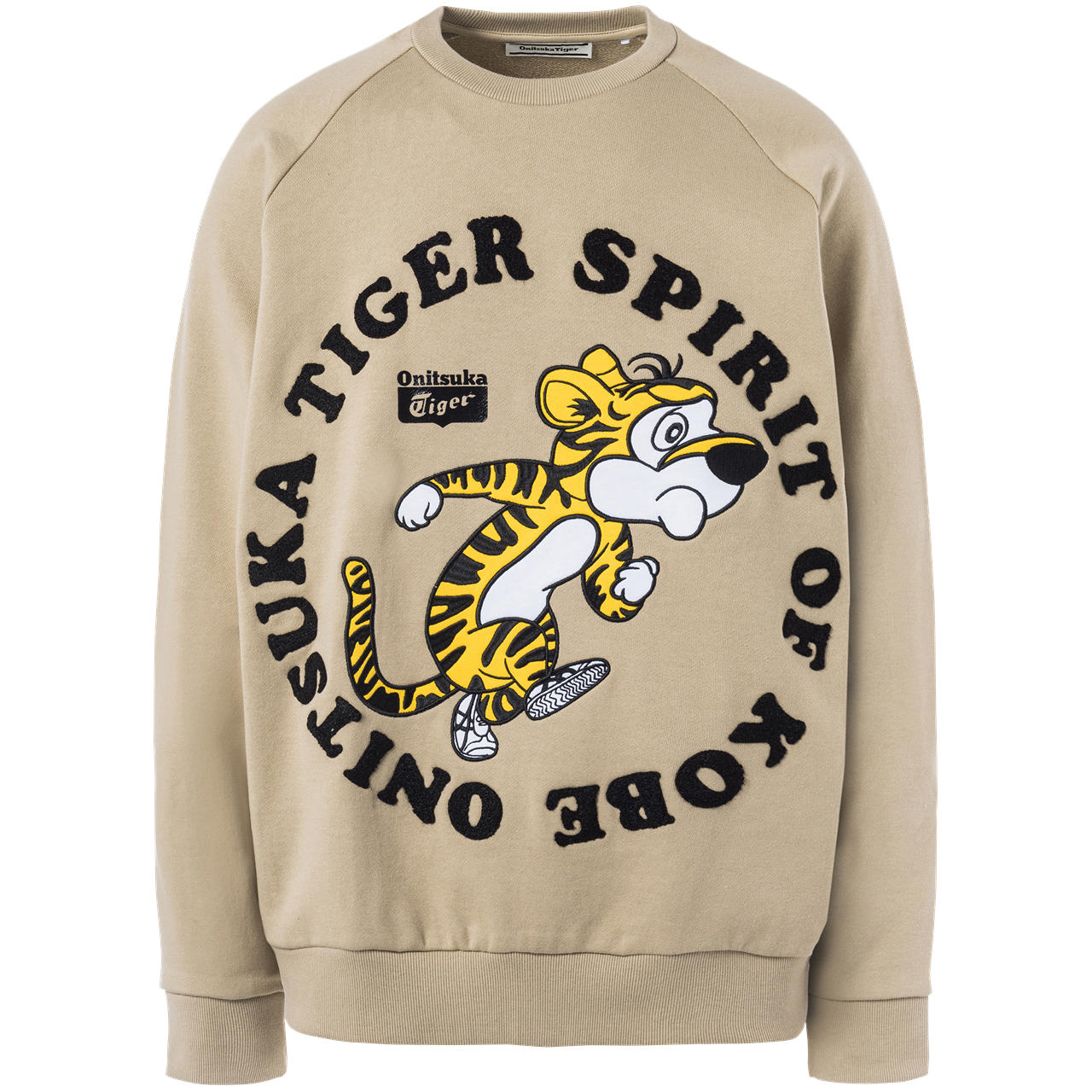 Onitsuka Tiger Sweat Top Retro Pullover Anime Graphic Crewneck - Yellow Unisex 2183A723-201