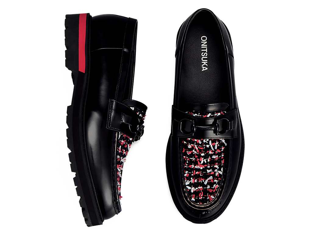 Cheap Onitsuka Tiger THE ONITSUKA BIT LOAFER NEGRO/ROJO CLÁSICO 1181A616-008