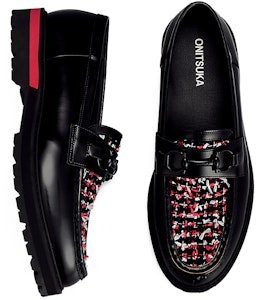 鬼冢虎 THE ONITSUKA 黑色/经典红乐福鞋 1181A616-008 Cheap 鬼冢虎 THE ONITSUKA 黑色/经典红乐福鞋 1181A616-008