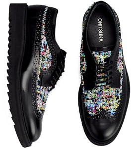 鬼塚虎 THE ONITSUKA 复古雕花鞋 黑色/蓝色 1181A615-001 Cheap 鬼塚虎 THE ONITSUKA 复古雕花鞋 黑色/蓝色 1181A615-001