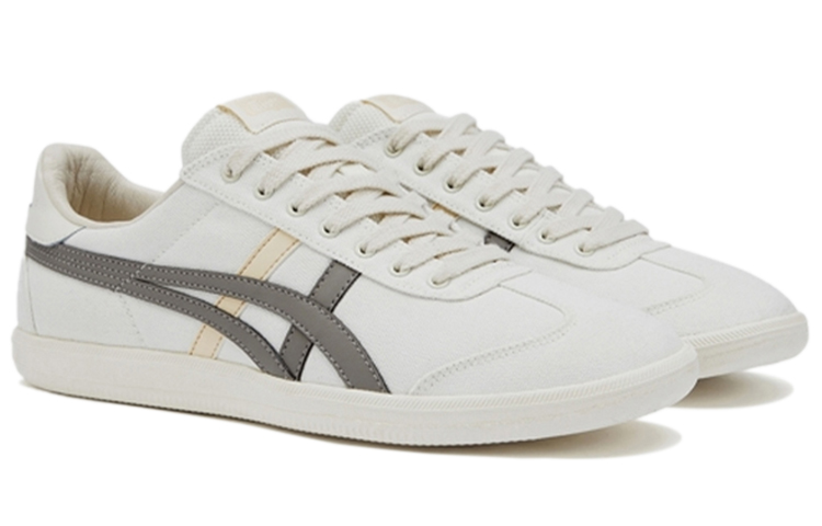 Lookbook 鬼冢虎 Tokuten 復古休閒板鞋 男女同款 白灰色