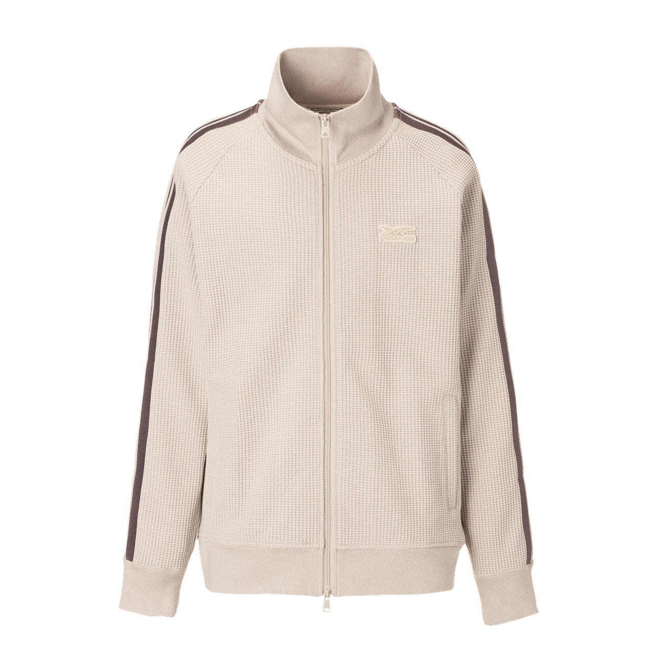 Buy 鬼塚虎多彩标志拉链夹克 米色男女同款时尚外套 2183B244-200