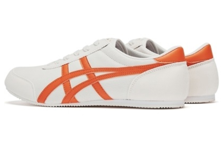 Lookbook Onitsuka Tiger鬼塚虎經典拼色休閒低幫跑步鞋 男女同款 米白橙