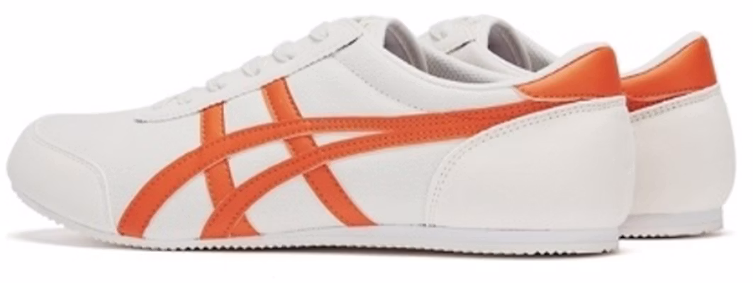 Onitsuka Tiger鬼塚虎經典拼色休閒低幫跑步鞋 男女同款 米白橙 Lookbook Onitsuka Tiger鬼塚虎經典拼色休閒低幫跑步鞋 男女同款 米白橙