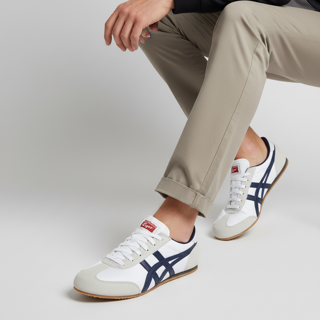 Order オニツカタイガー トラックトレーナー 白青 (ユニセックス) D318N-0150