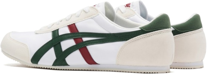 오니츠카 타이거 트랙 트레이너 화이트 그린 D318N-100 Lookbook 오니츠카 타이거 트랙 트레이너 화이트 그린 D318N-100