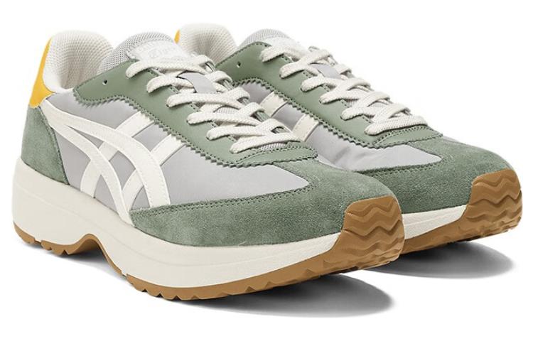 Shop Onitsuka Tiger鬼塚虎 防滑耐磨 低筒 運動休閒鞋 男女同款 綠灰