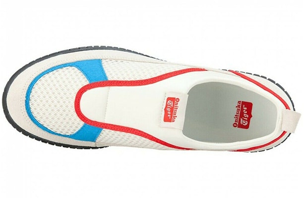 Onitsuka Tiger鬼冢虎 Tsunahiki 2.0 套脚式 轻便透气 低帮 跑步鞋 男女同款 白蓝红 Lookbook Onitsuka Tiger鬼冢虎 Tsunahiki 2.0 套脚式 轻便透气 低帮 跑步鞋 男女同款 白蓝红