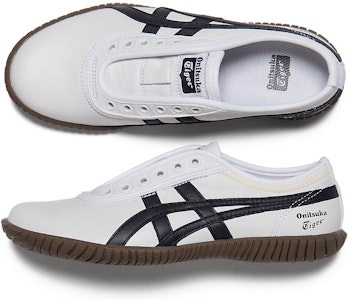 オニツカタイガー ツナヒキ スリッポン ホワイト/ブラック 1183C529-101 2