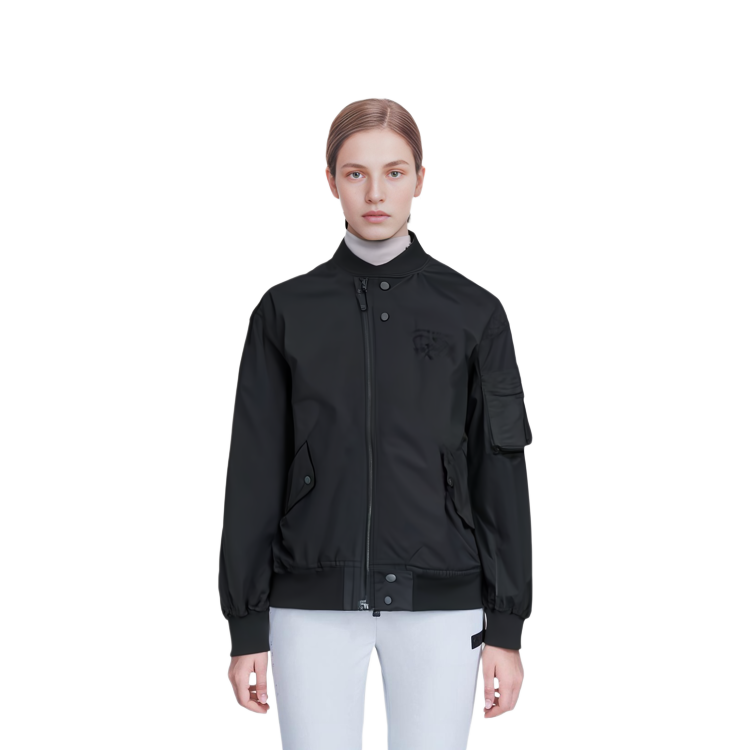 Shop Chaqueta negra unisex Onitsuka Tiger con cremallera y cuello alto. 2183B316-001