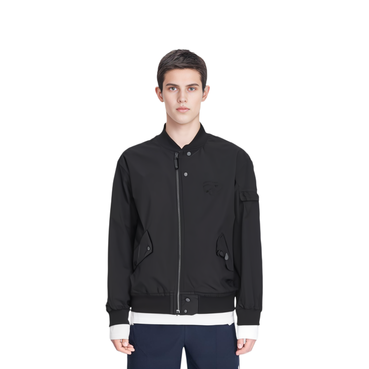 Purchase Chaqueta negra unisex Onitsuka Tiger con cremallera y cuello alto. 2183B316-001